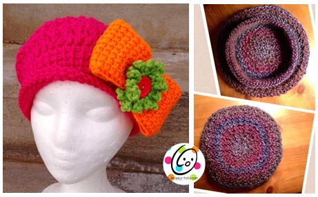 Bowdacious Beret pattern by Snappy Tots