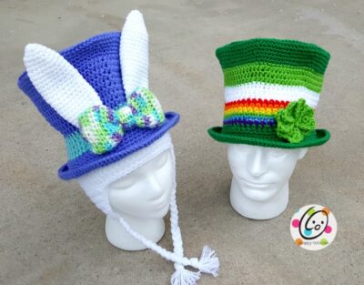 Crochet pattern to make top hats