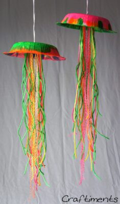 Kids Glow in the Dark Jellyfish Craft 2