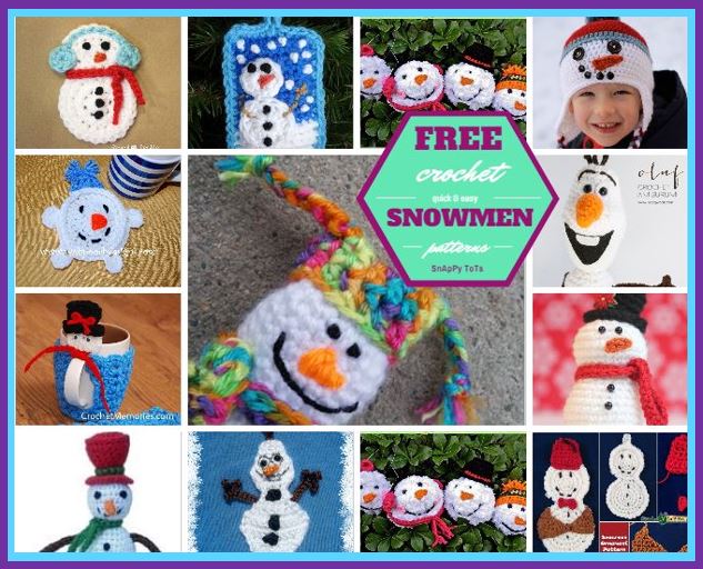 Free crochet snowmen patterns.