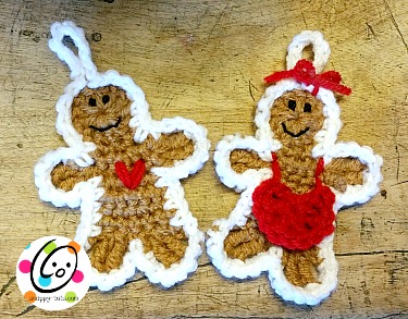 Free gingerbread crochet pattern.