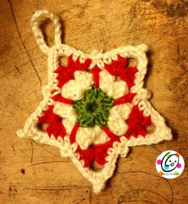 Free star ornament crochet pattern.