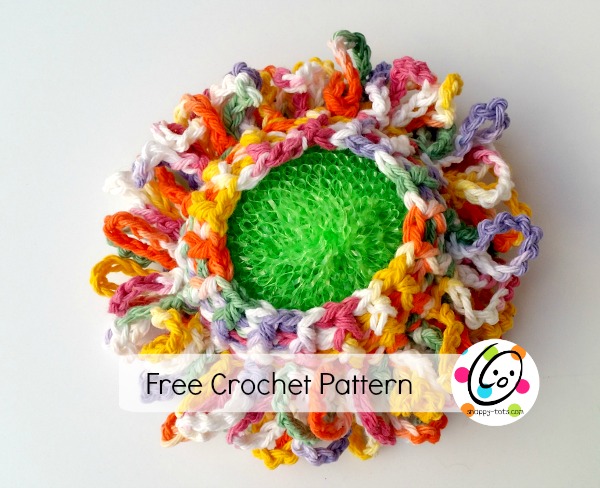 Free crochet pattern. Kitchen and bath scrubbie.
