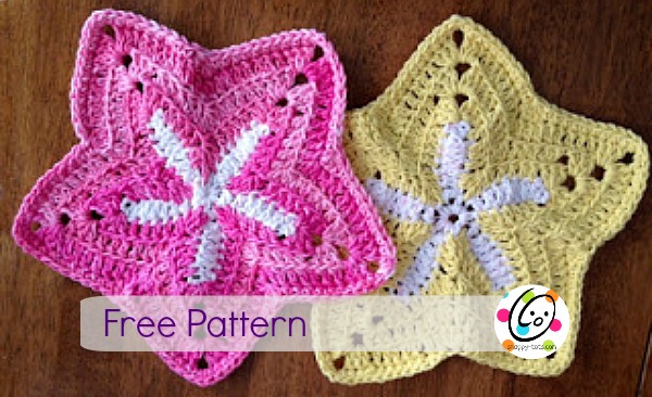 starfish dishcloth free crochet pattern