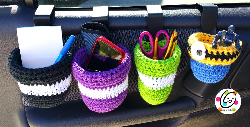 Free crochet pattern ~ car caddies