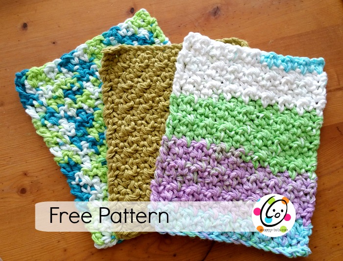 Nubby Scrubby Color Block Washcloth - Free Crochet Pattern - The Stitchin  Mommy