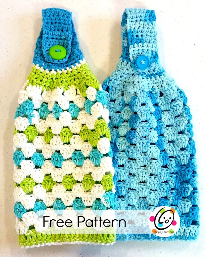 Easy Hanging Dish Towel Knitting Pattern Mura Towel - ChristaCoDesign