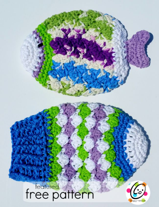 crochet fish scrubbie free pattern