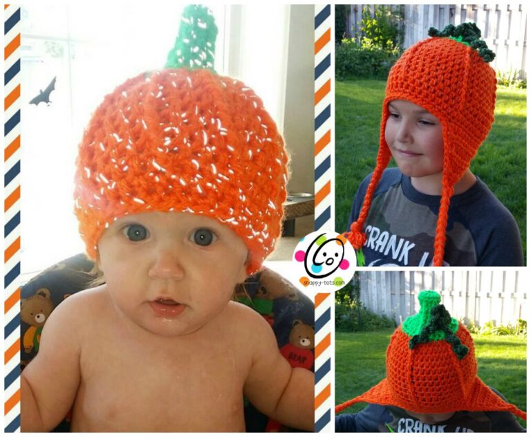 Free Pattern: Flashy Pumpkin Beanie - snappy tots