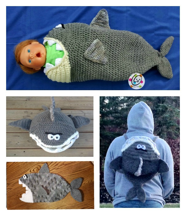 shark cocoon and bag pattern