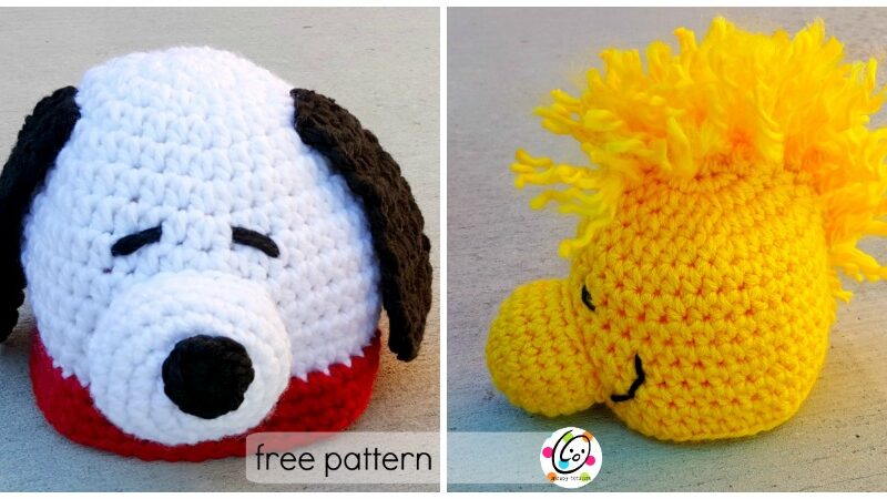 Free Pattern: Snoopy and Woodstock Beanies