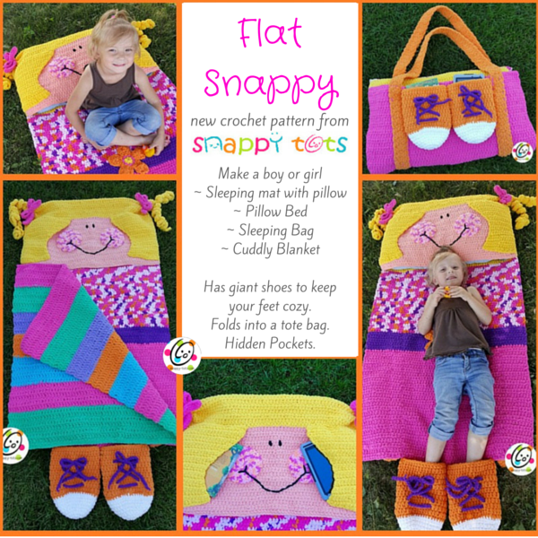 Flat Snappy Pillow Bed and Sleeping Mat Crochet Pattern by Snappy Tots