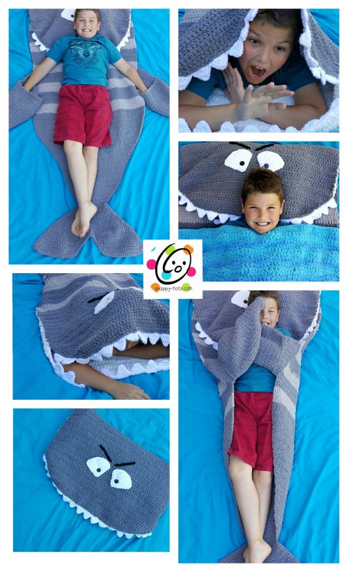 Crochet shark blanket pattern 