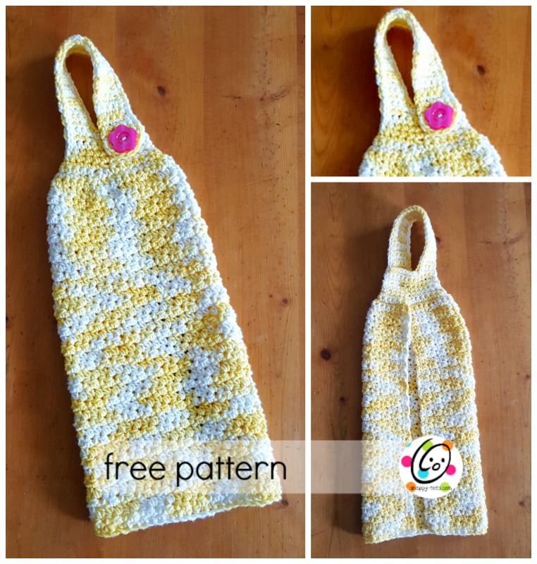 Free Pattern: Raspberry Lemonade Hand Towel