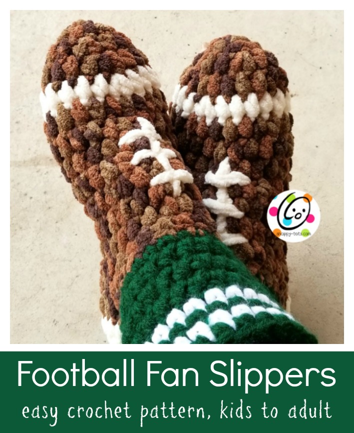 Pattern: Football Fan Slippers