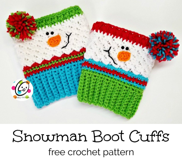 Free Pattern: Sampler Snowman Boot Cuffs