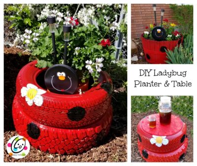 DIY Ladybug Planter and Table – snappy tots