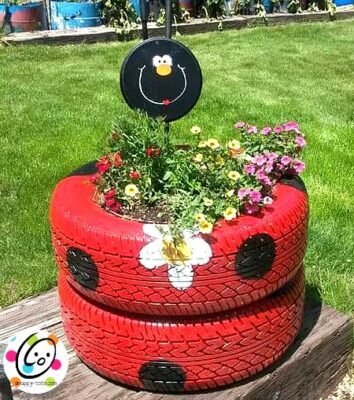 DIY Ladybug Planter and Table – snappy tots