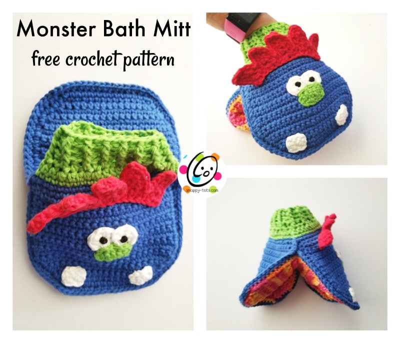 Free Pattern: Monster Bath Mitt