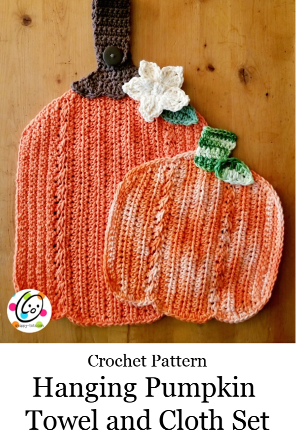 Crochet Hanging Pumpkin Cloth Set