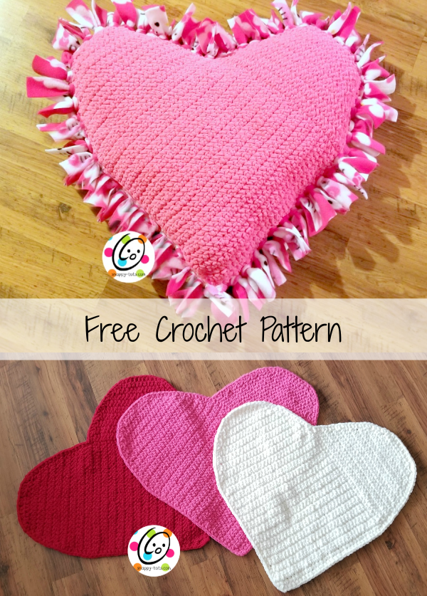 Free pattern: Giant Squishy Heart Pillow