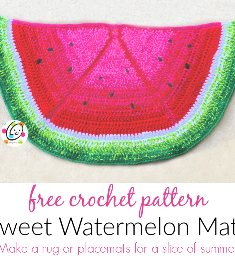 Free Pattern: Watermelon Mats