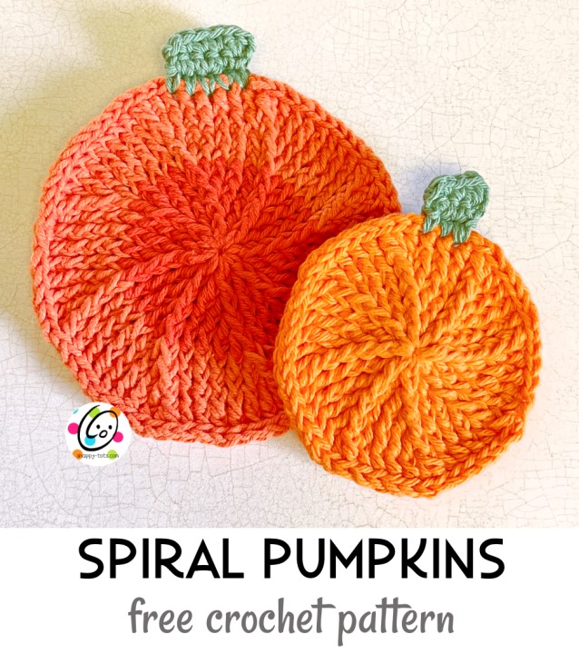Free Pattern: Spiral Pumpkins