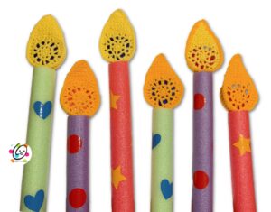 Pool Noodle Birthday And Christmas Candles – Snappy Tots