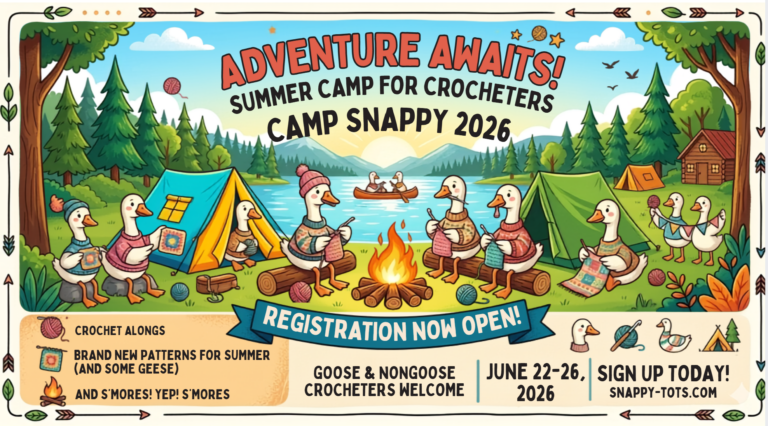 Camp Snappy Is Coming – Plus This Week’s Free Patterns!