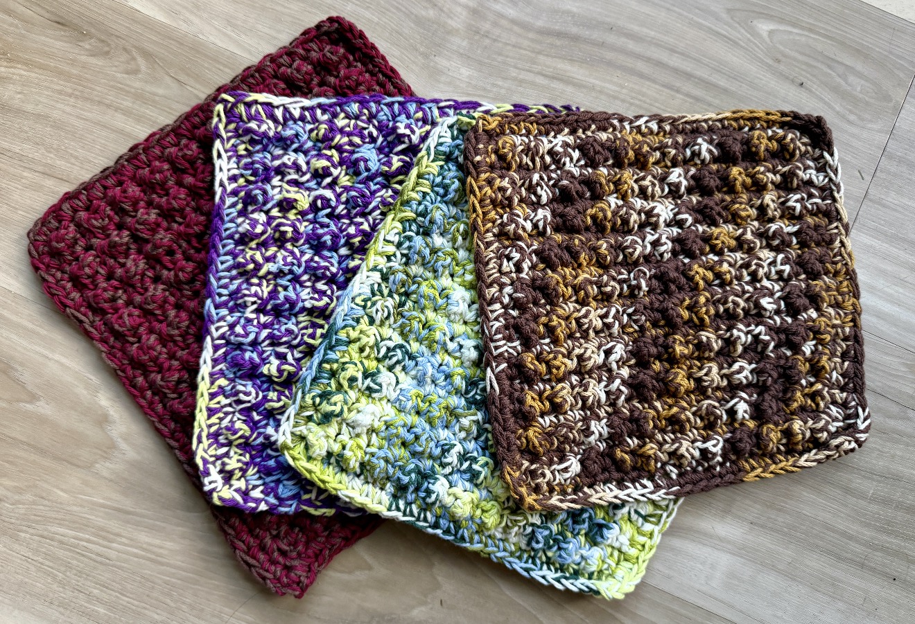 4 Pack - large crocheted cloths