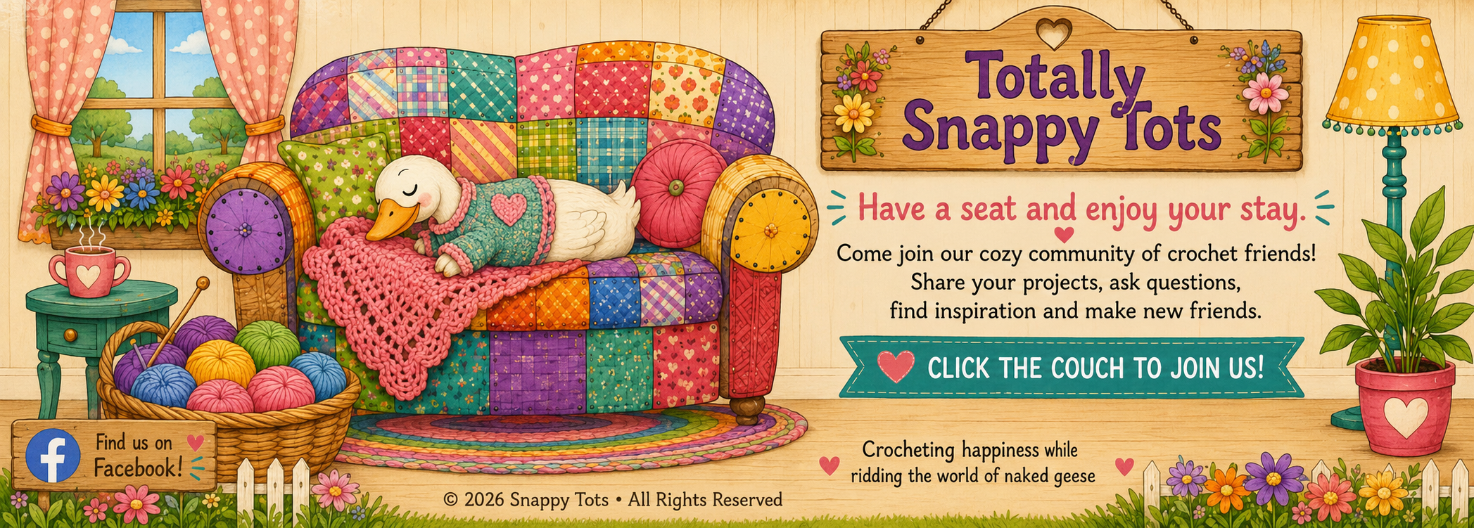 Totally Snappy Tots - Have a seat and enjoy your stay. Click the couch to join our Facebook group.