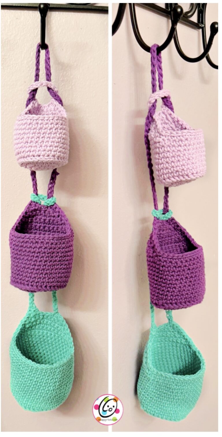 Free Crochet Pattern: Hanging Baskets | 2026 Holiday Stashdown CAL