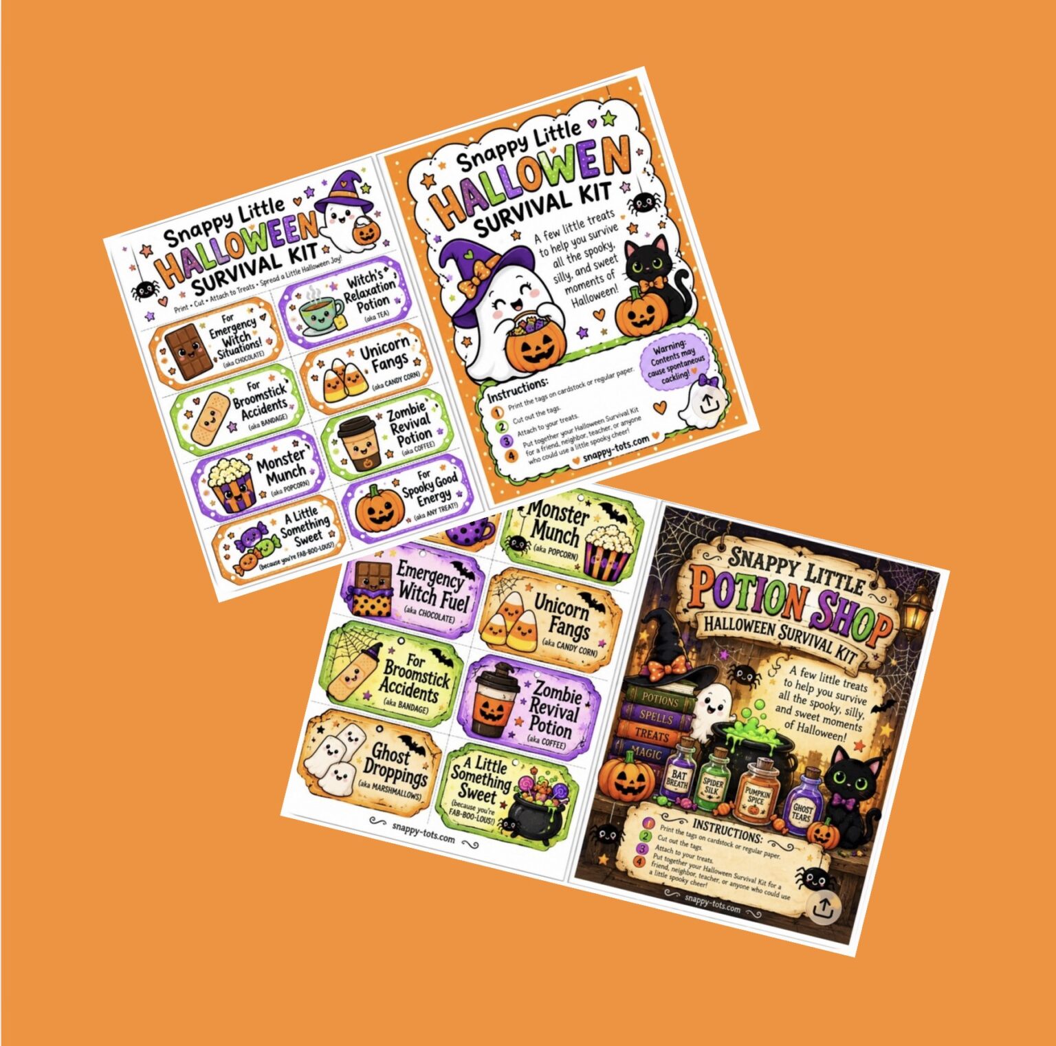 Free Halloween Survival Kit Printables – Two Spooky-Cute Styles ...
