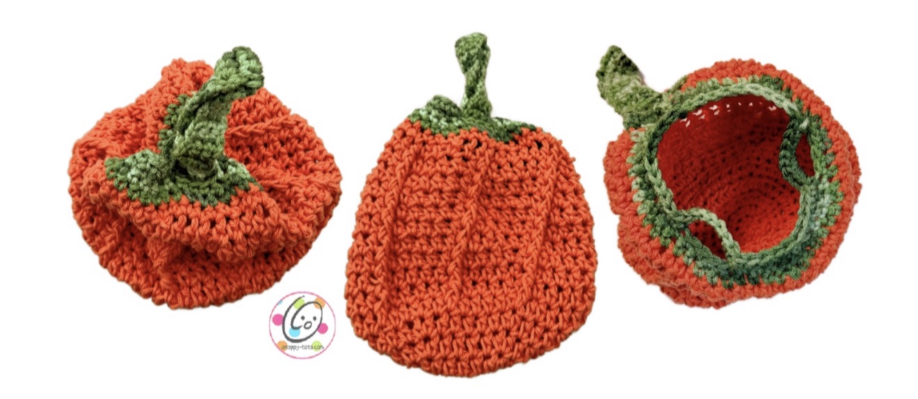 Free Pumpkin Pouch crochet pattern by Snappy Tots